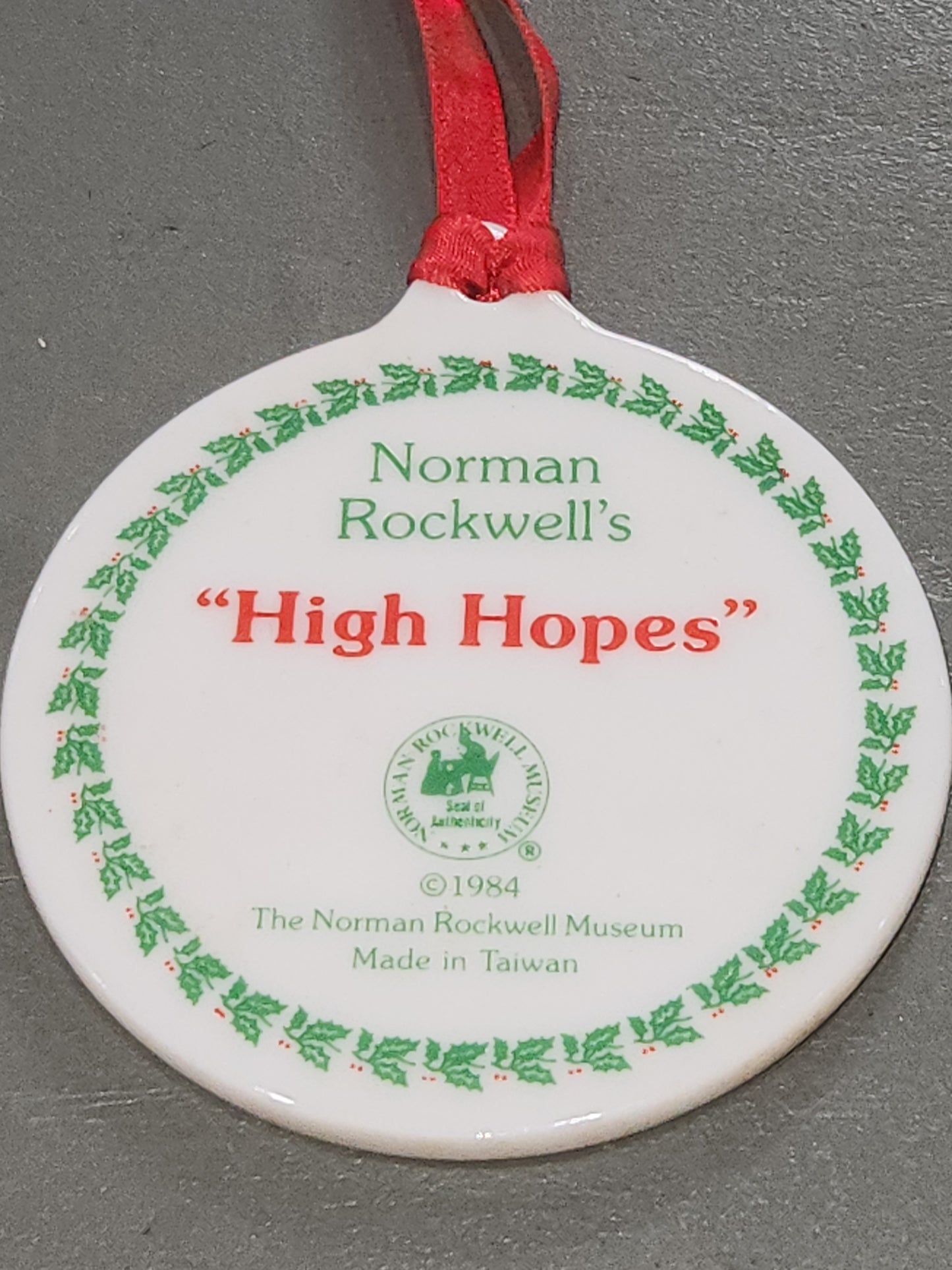 Norman Rockwell Christmas Ornament “High Hopes” 1984 The Norman Rockwell Museum