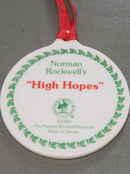 Norman Rockwell Christmas Ornament “High Hopes” 1984 The Norman Rockwell Museum