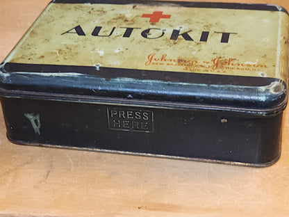Vintage Antique Johnson & Johnson Tin Empty tin66