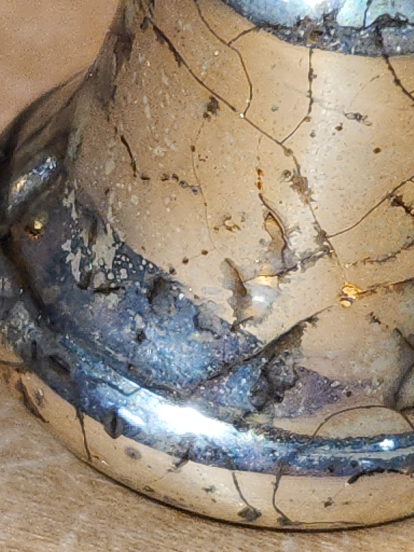 Vintage Mini Mercury Glass Bell Ornaments Set of 3 mg01