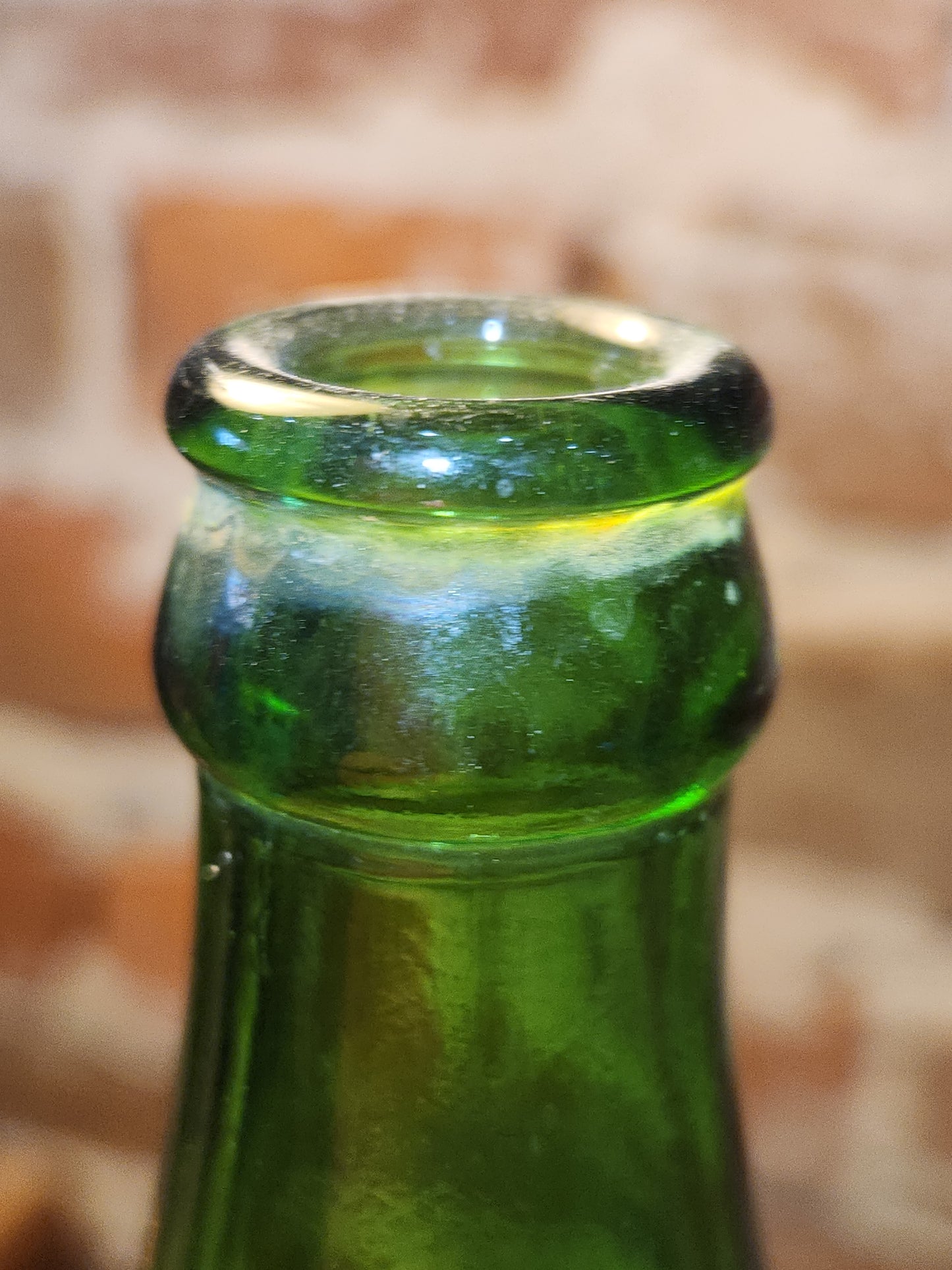 Vintage Soda Bottle Squirt Swirl Green Glass Large 1 Pint 12 oz