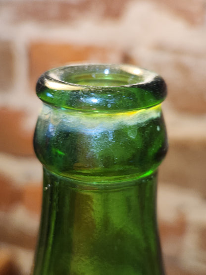 Vintage Soda Bottle Squirt Swirl Green Glass Large 1 Pint 12 oz