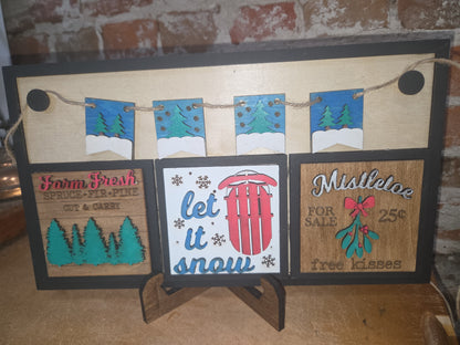 Christmas Insert Kit for Interchangeable Frame Can Fit Arch, Rectangle, or Square Frame FRAMES SOLD SEPARATELY ifc1