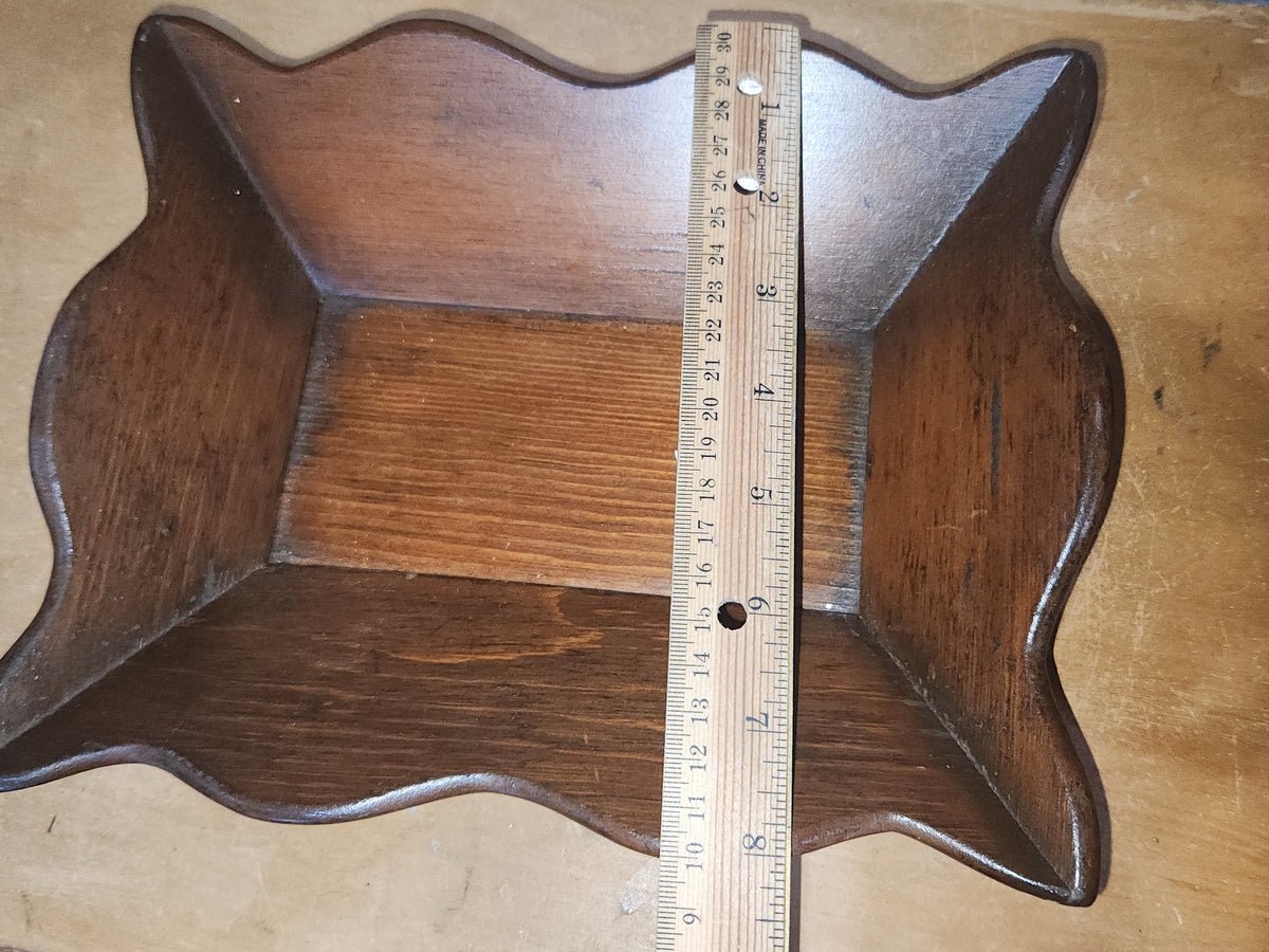 Vintage Wood Tray Trinket Candy Keys Wallet MCM 10 1/4" wt5