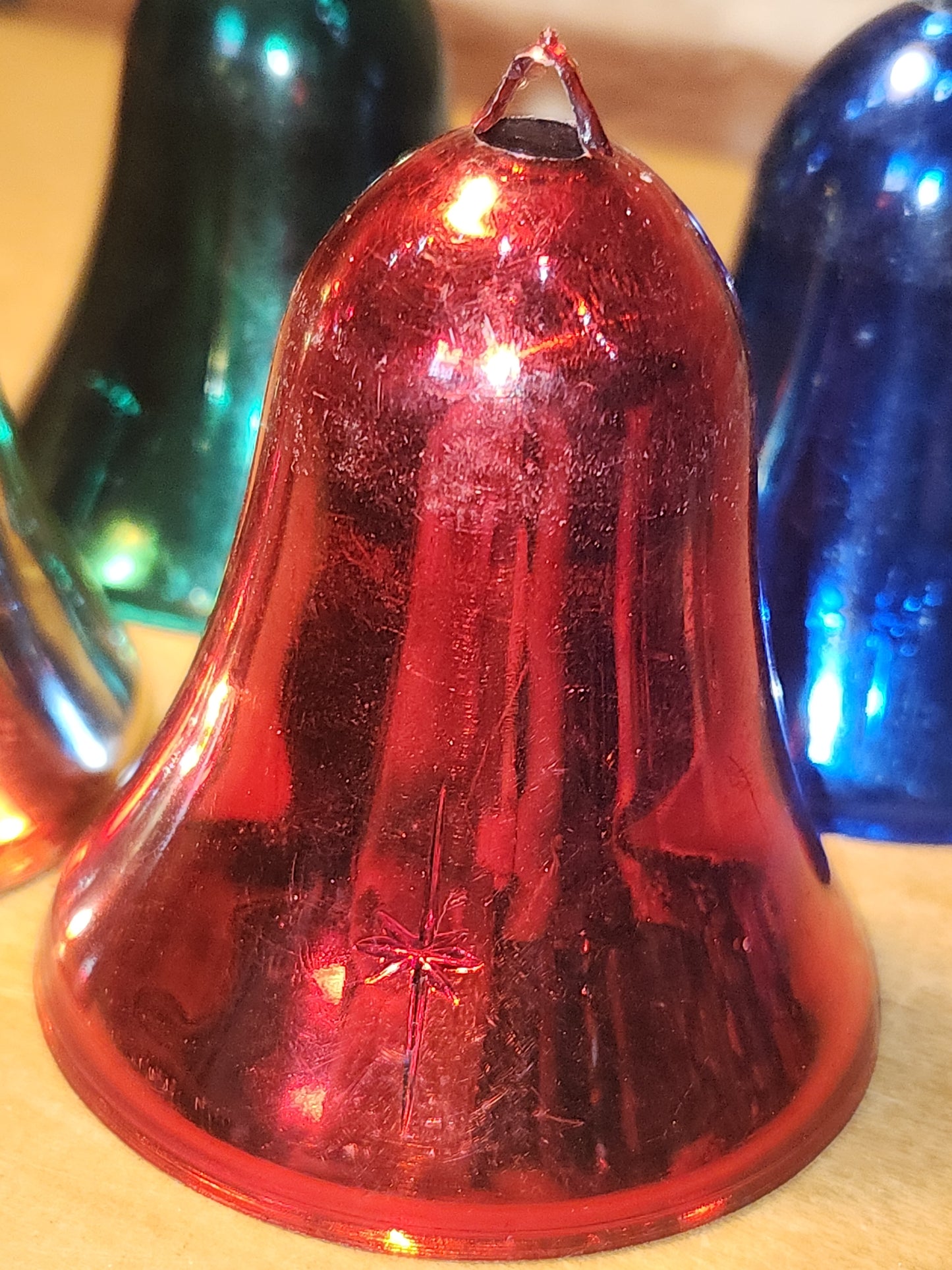 Vintage Hard Plastic Bells Set of 4 AS IS