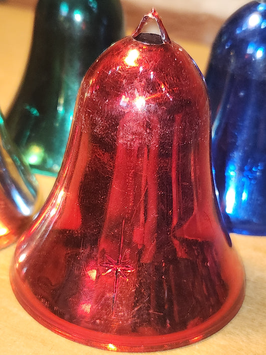 Vintage Hard Plastic Bells Set of 4 AS IS