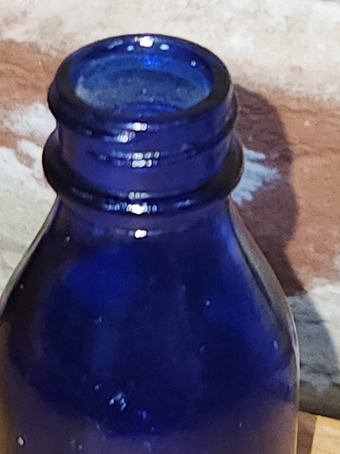 Vintage Medicine Bottle Bromo Seltzer Cobalt Blue Glass Emerson Drug Co Baltimore MD 4" vmb7