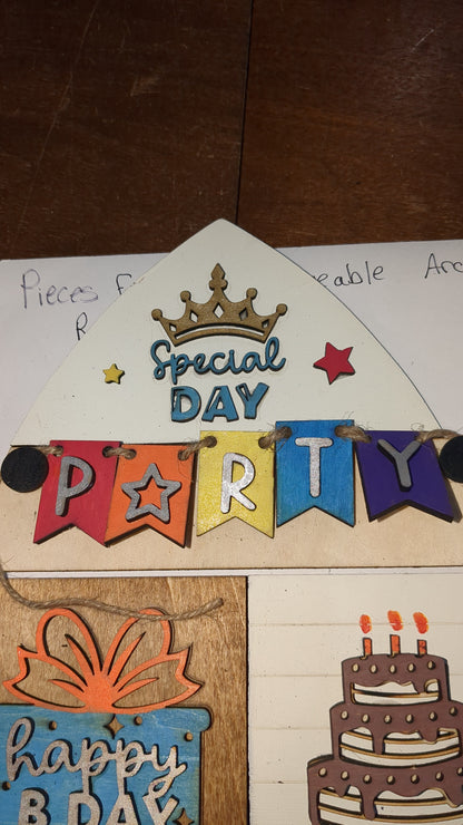 Birthday Kit for Interchangeable arch or rectangle frame. FRAME SOLD SEPARATELY