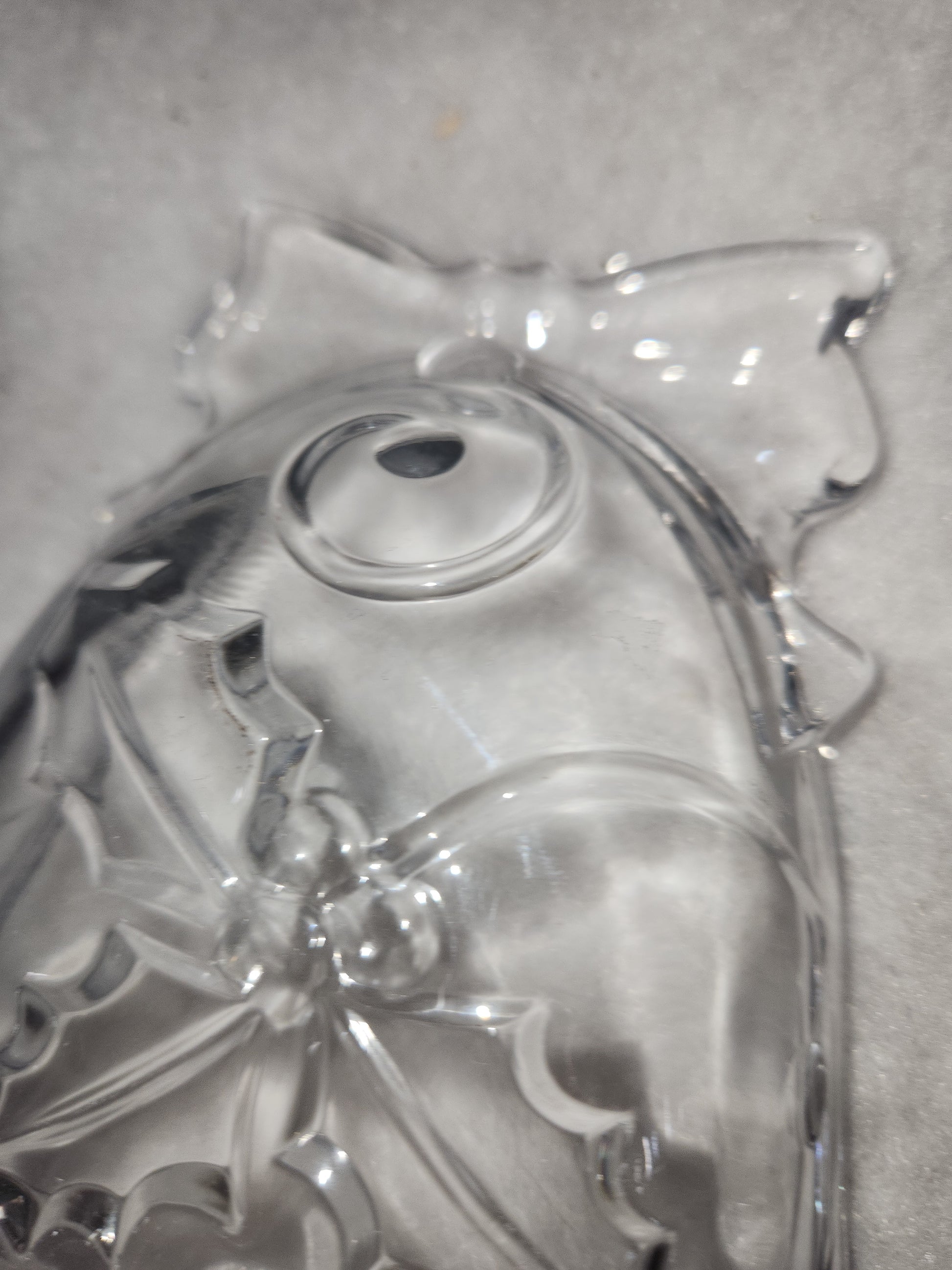 Mikasa Celebrations Season's Holly Clear Collection Bell Dish mik7