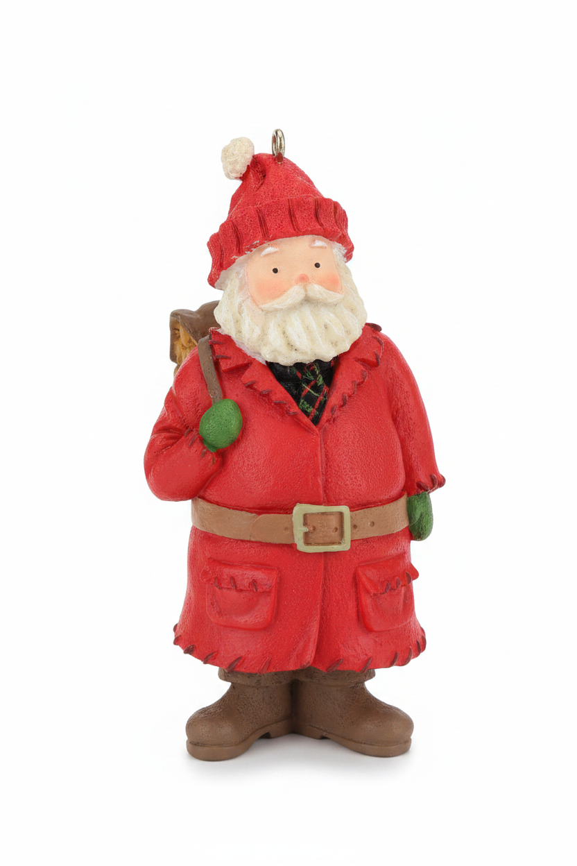 Vintage Hallmark Keepsake Ornament Kris Kringle Handcrafter 2003 Santa Backpack