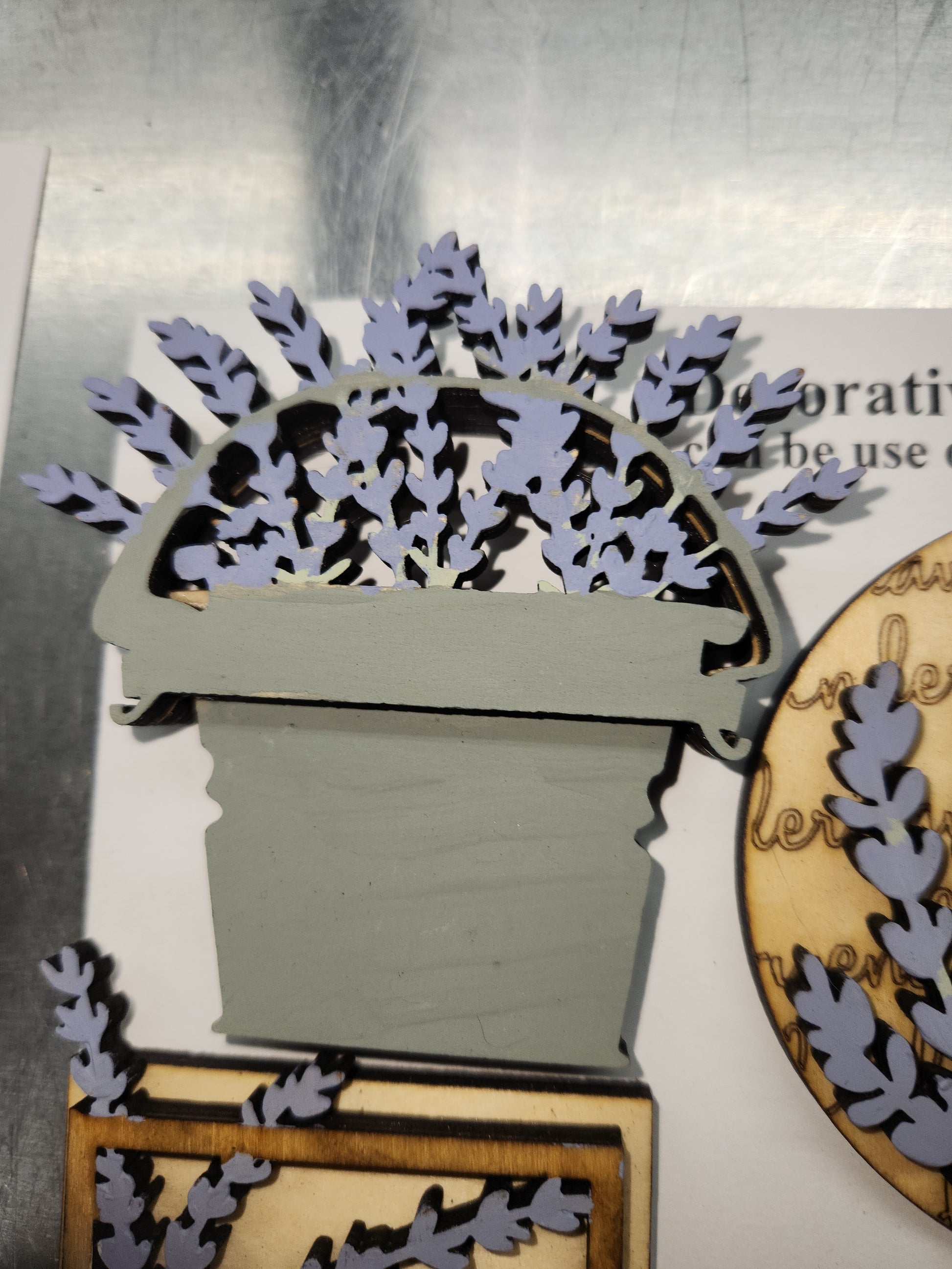Tier Tray Decorations Handcrafted Lavender Fresh Cut Lavender Lavender Market Blue Truck ttl2