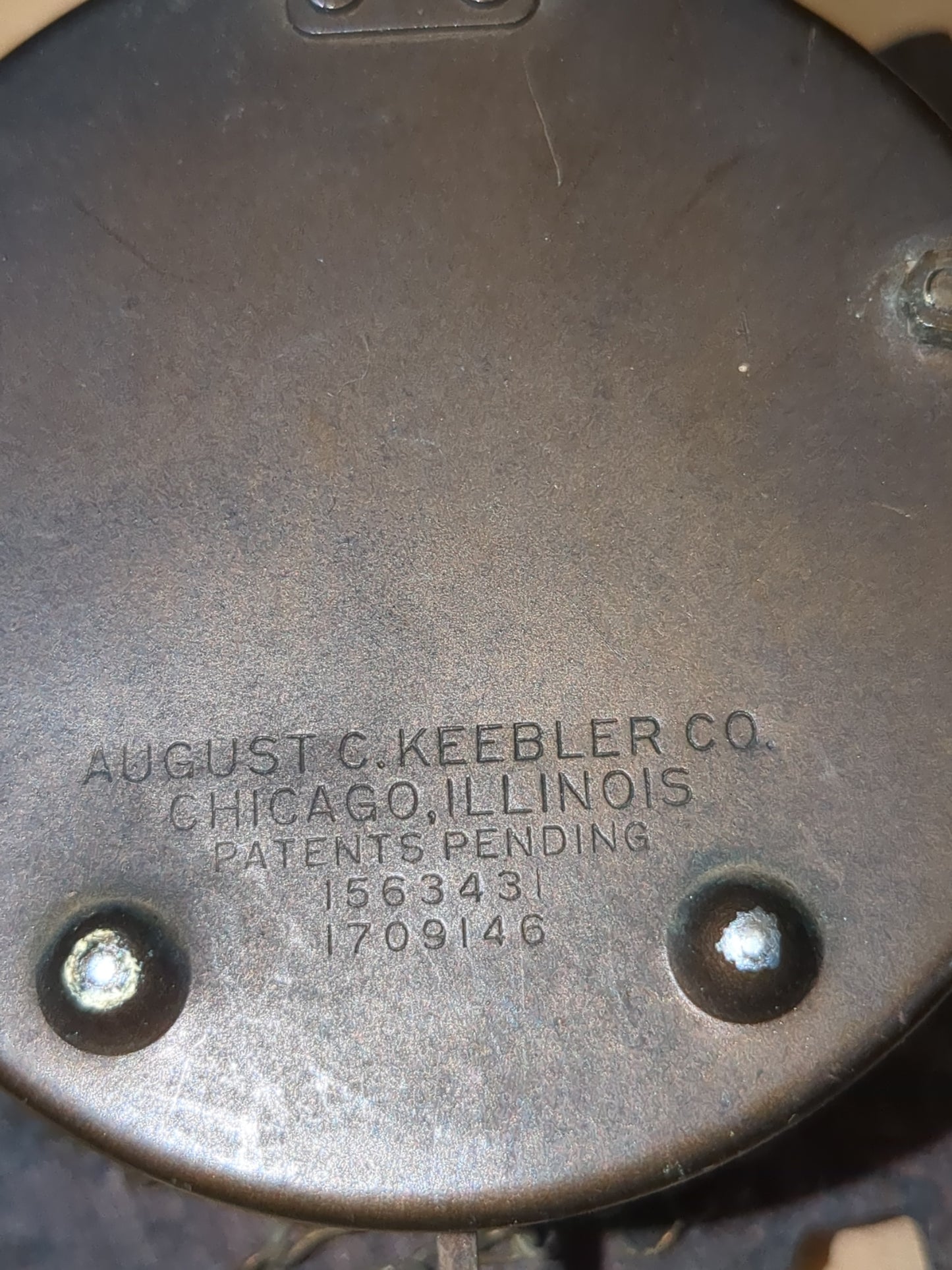 Vintage August C. Keebler Co. Pendulette Clock Red Flowers Blue Birds Nest Small AS IS Not Tested cl4