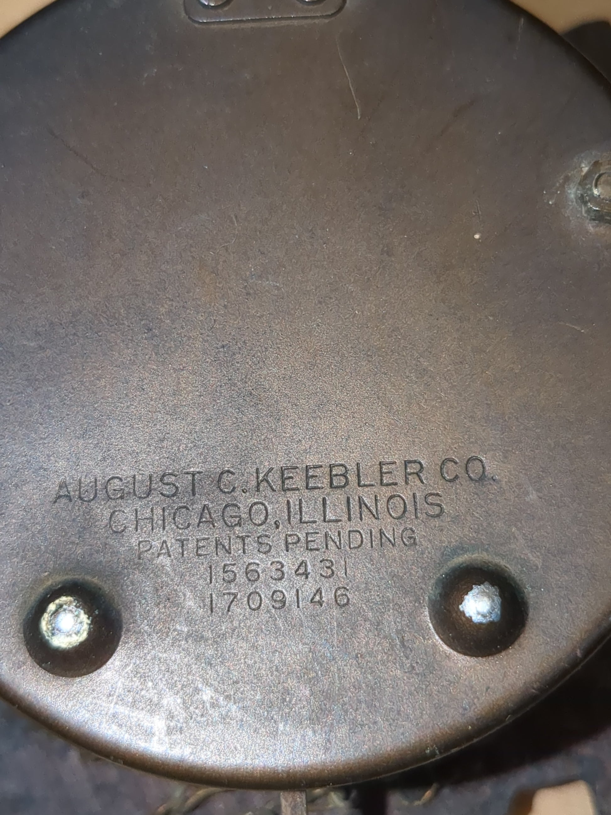 Vintage August C. Keebler Co. Pendulette Clock Red Flowers Blue Birds Nest Small AS IS Not Tested cl4