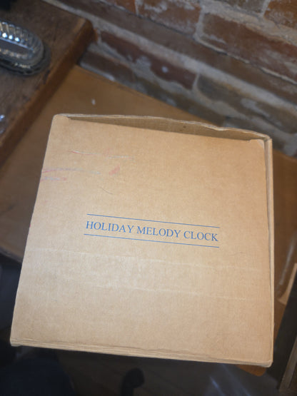 Vintage Avon Holiday Melody Clock in Box Works