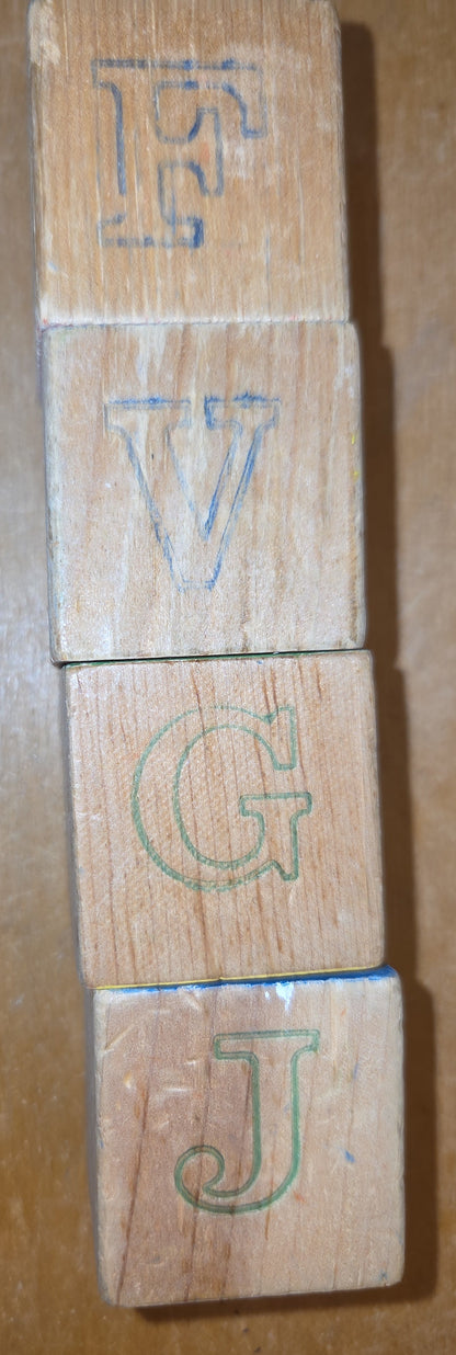 Vintage Disney Wooden Blocks Set of 4 vt7