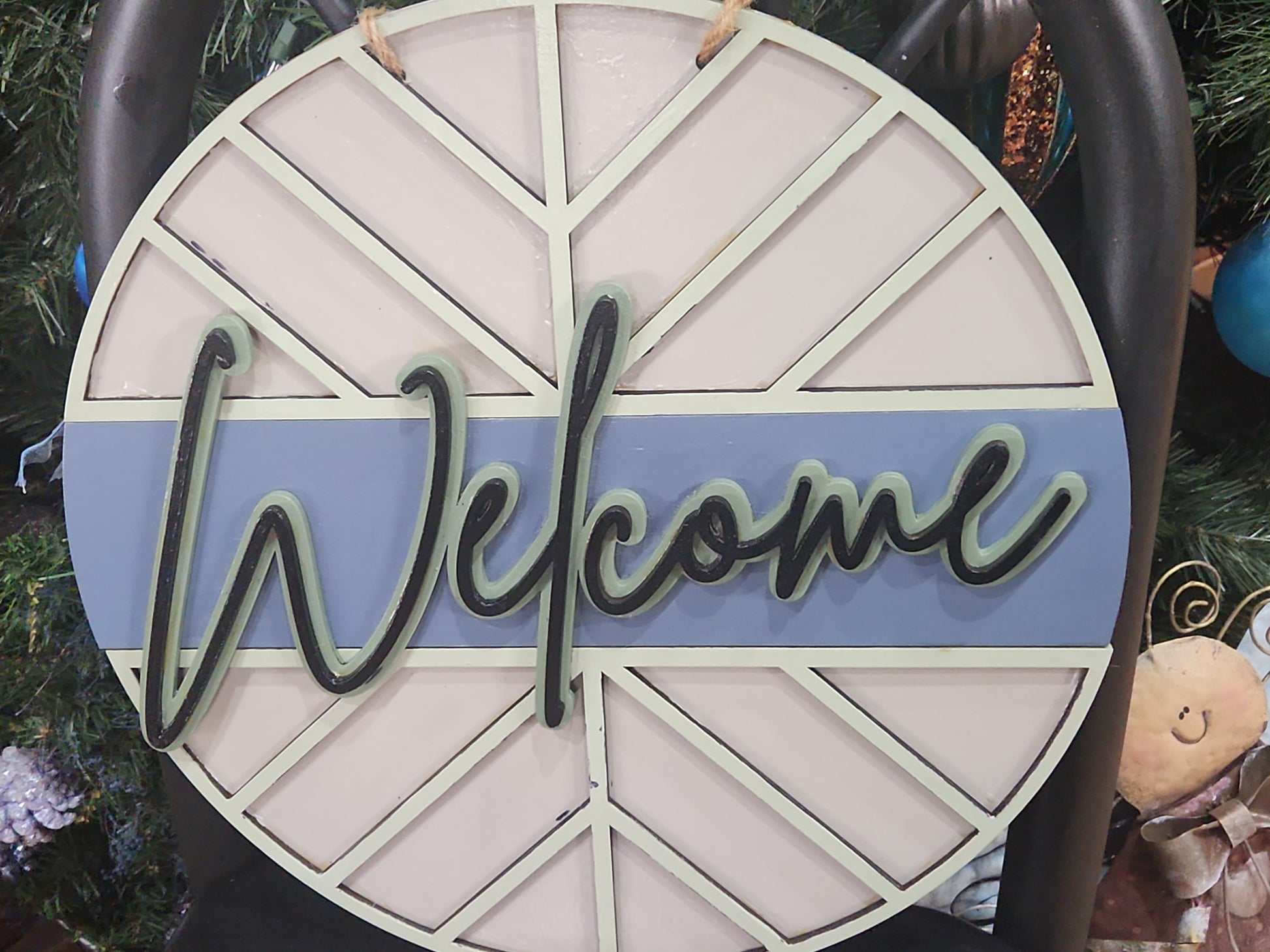 Door Sign 16" Handpainted Boho Welcome CLEARANCE ds1