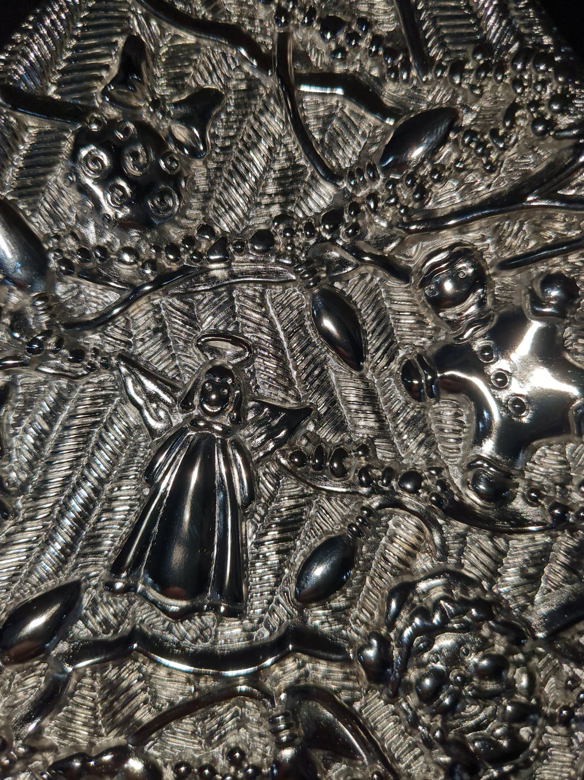 Vintage Gorham Silver Tone Metal Christmas Tree Treat dish