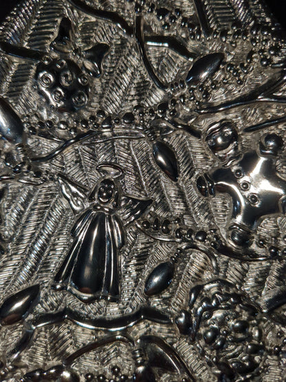 Vintage Gorham Silver Tone Metal Christmas Tree Treat dish
