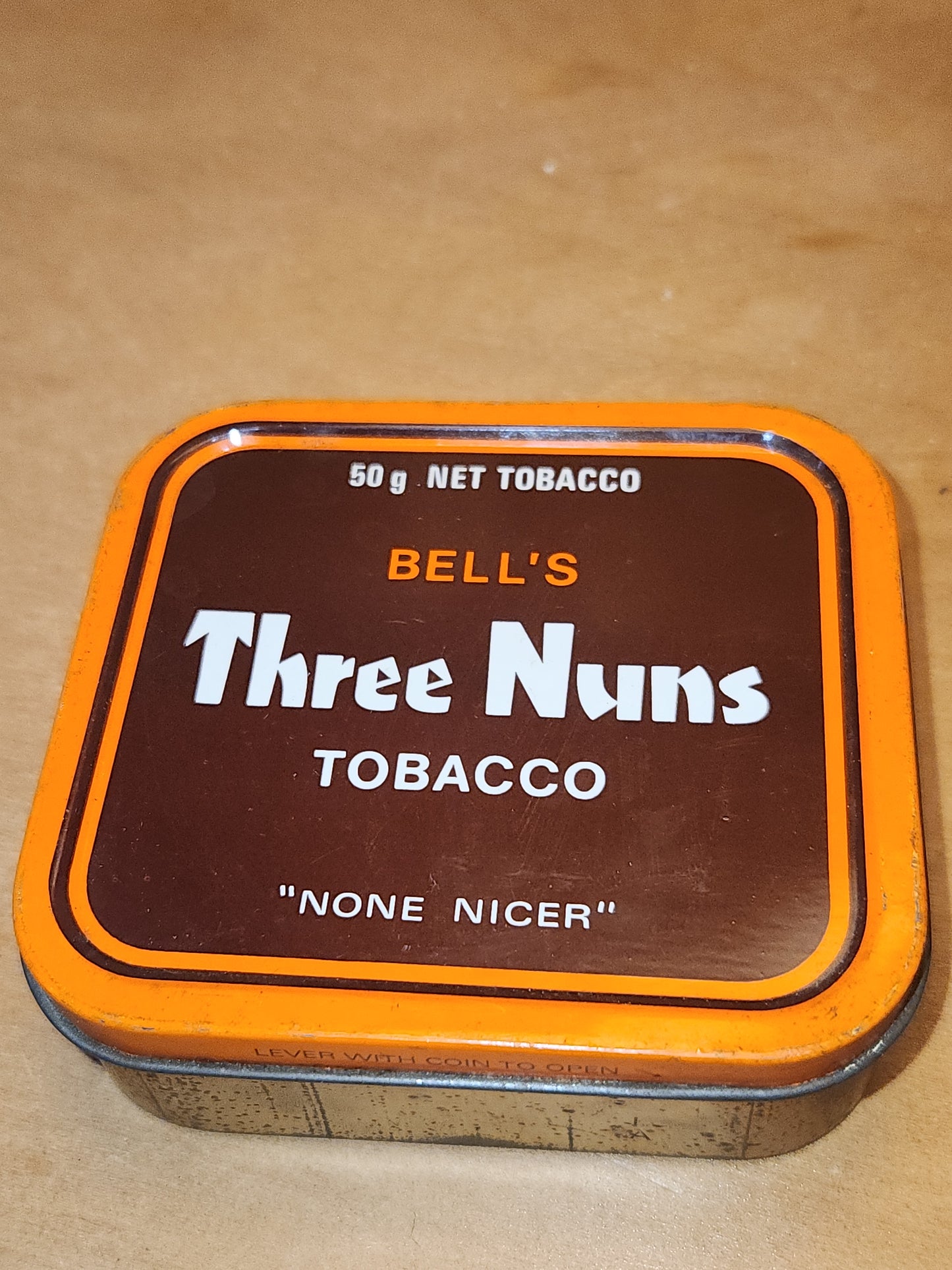 Vintage Bell's Three Nuns Tobacco Tin 50 g Empty NO Contents Glasgow tin014