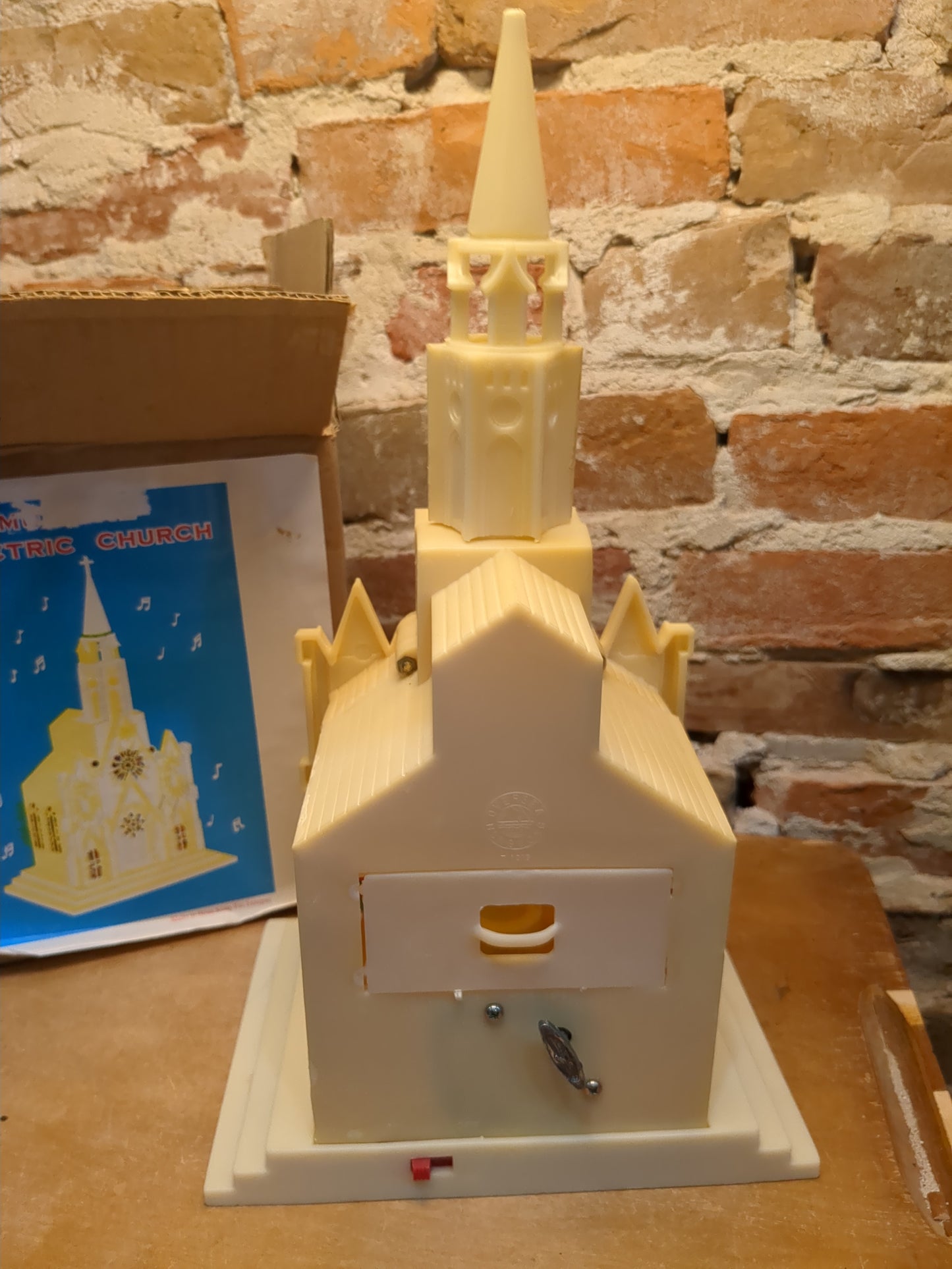 Vintage Musical Church Plays Silent Night AS IS Does Not Light Up Hong Kong