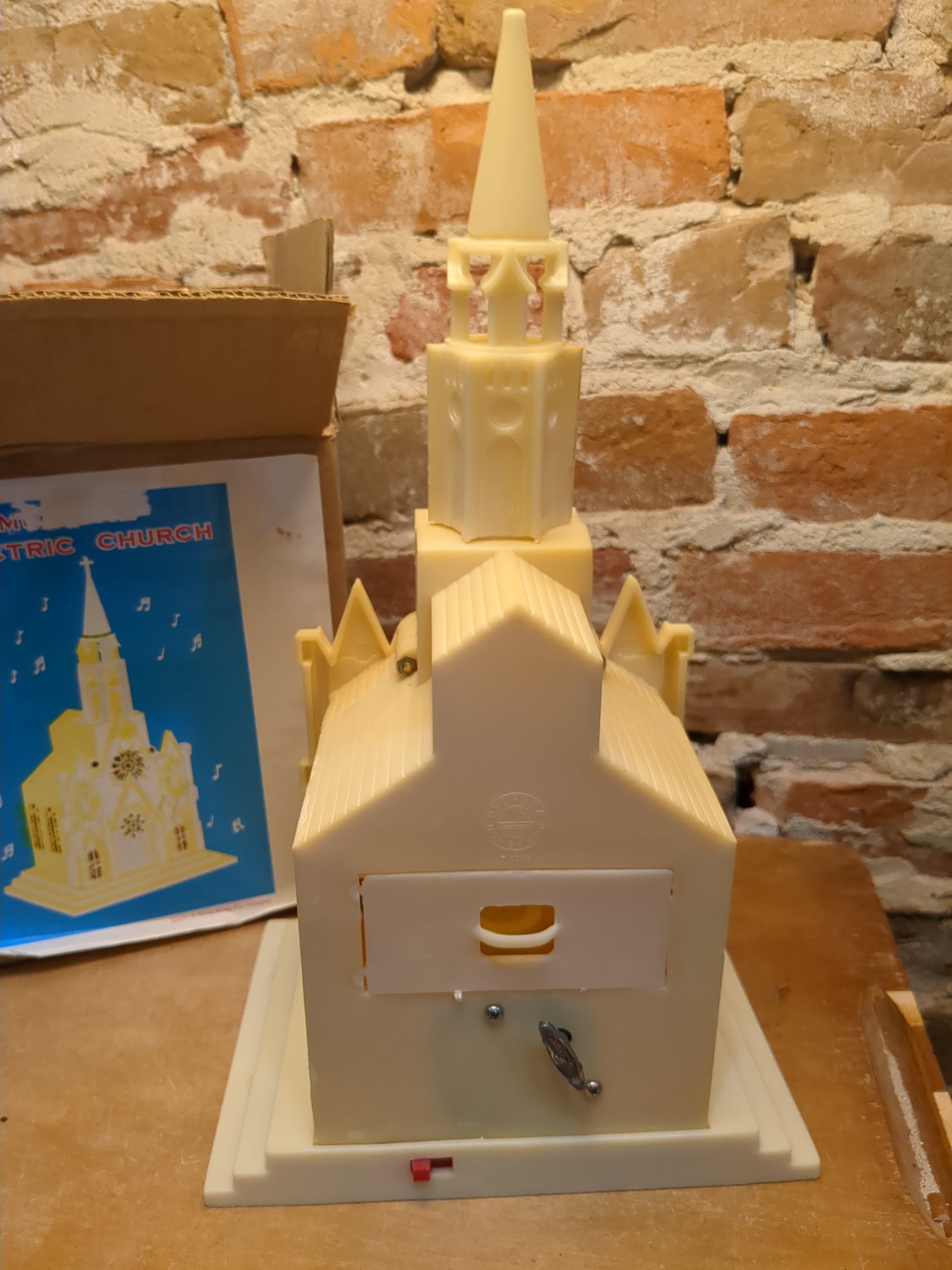 Vintage Musical Church Plays Silent Night AS IS Does Not Light Up Hong Kong