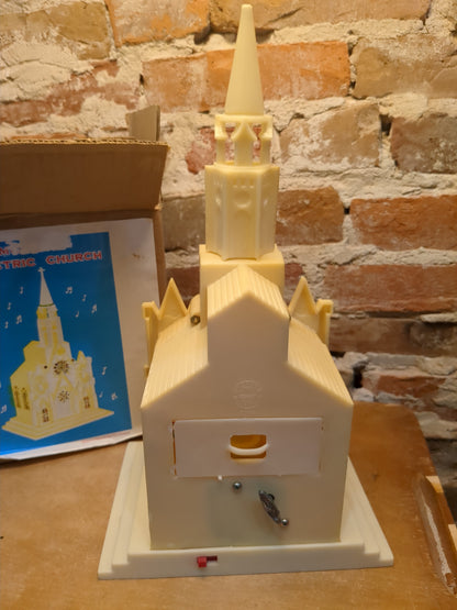 Vintage Musical Church Plays Silent Night AS IS Does Not Light Up Hong Kong