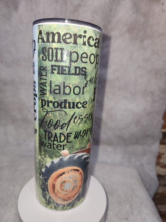 20 oz stainless steel, insulated tumbler farmer tf55