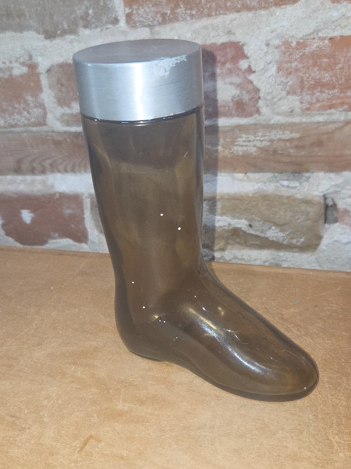Vintage Avon All Pourpose Lotion for Men Amber Glass Riding Boot Leather EMPTY No Box va23