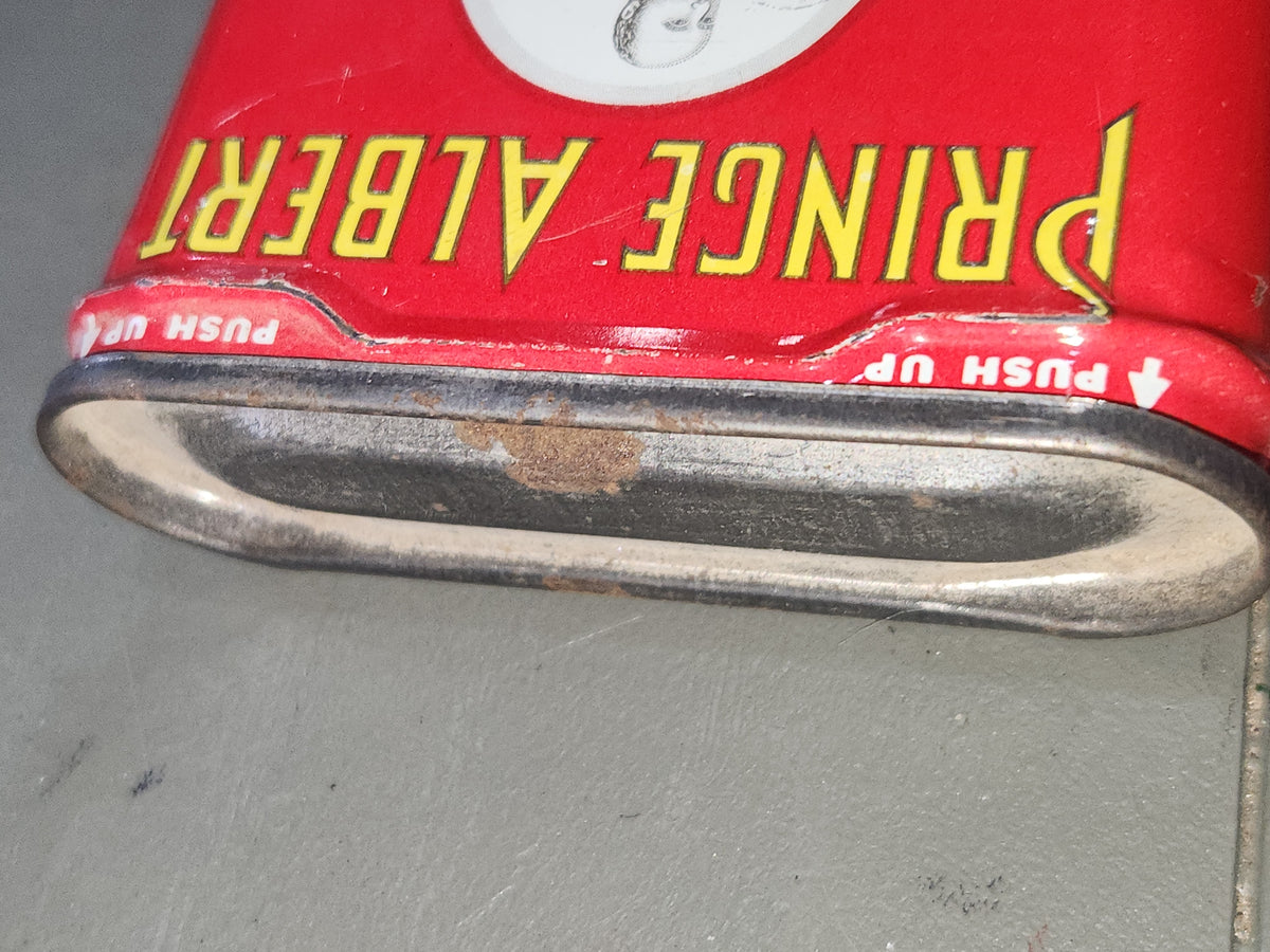 Vintage Prince Albert Tobacco Tin Pipe and Cigarette 1 1/2 oz R J Reynolds Tobacco Co. Winston-Salem N.C. Empty tun92