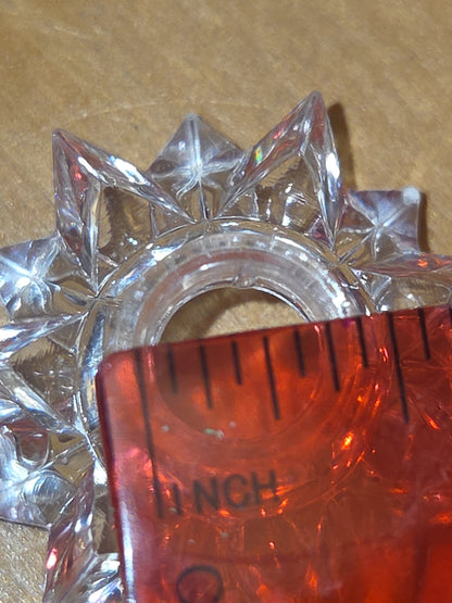 Vintage Clear Plastic 14 Point Star Shaped Christmas Tree Topper Light Bulb Decoration 9 pieces