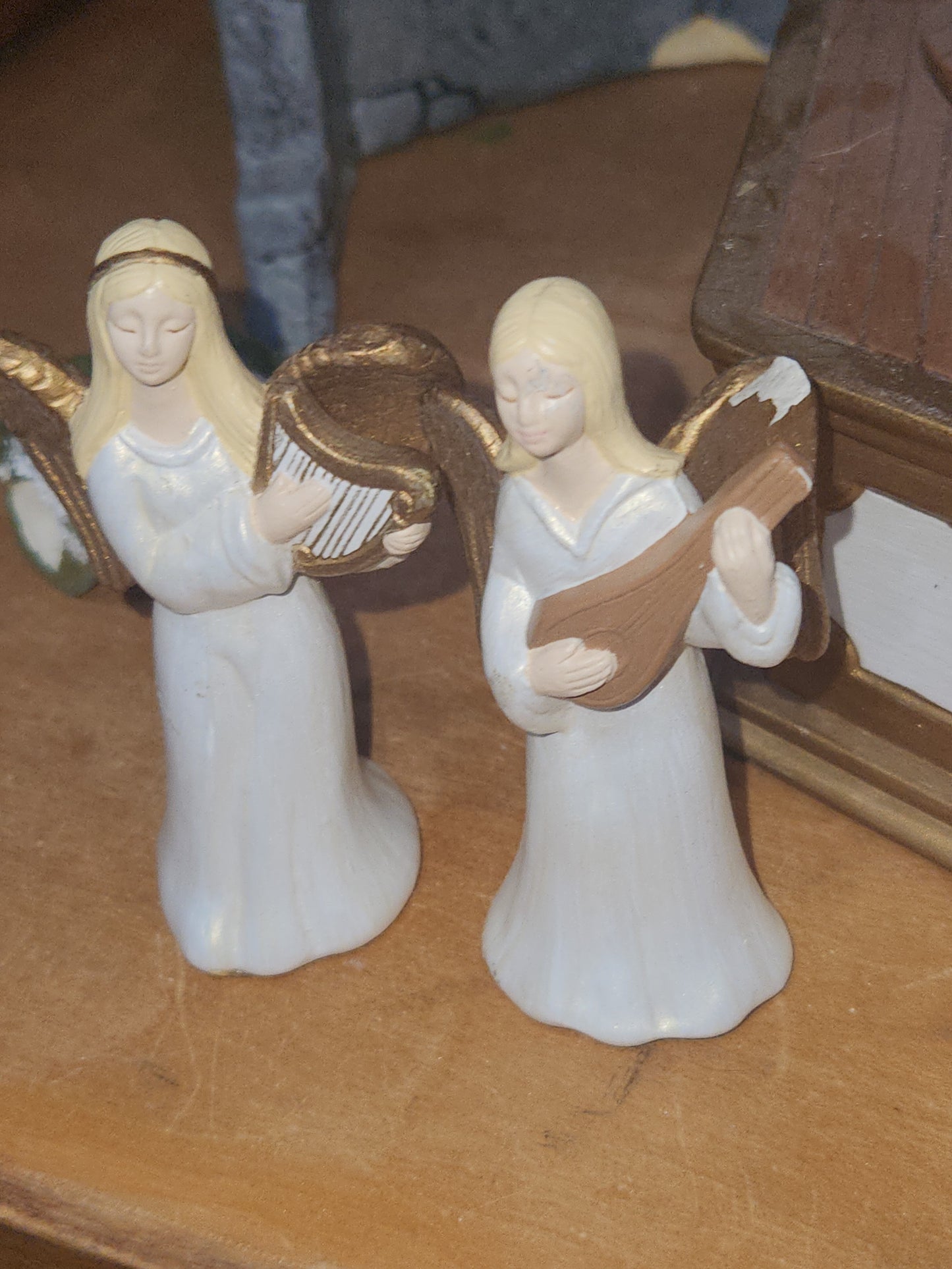 Vintage Ceramic Nativity Made From Scioto Mold AS IS Music Box Does Not Work