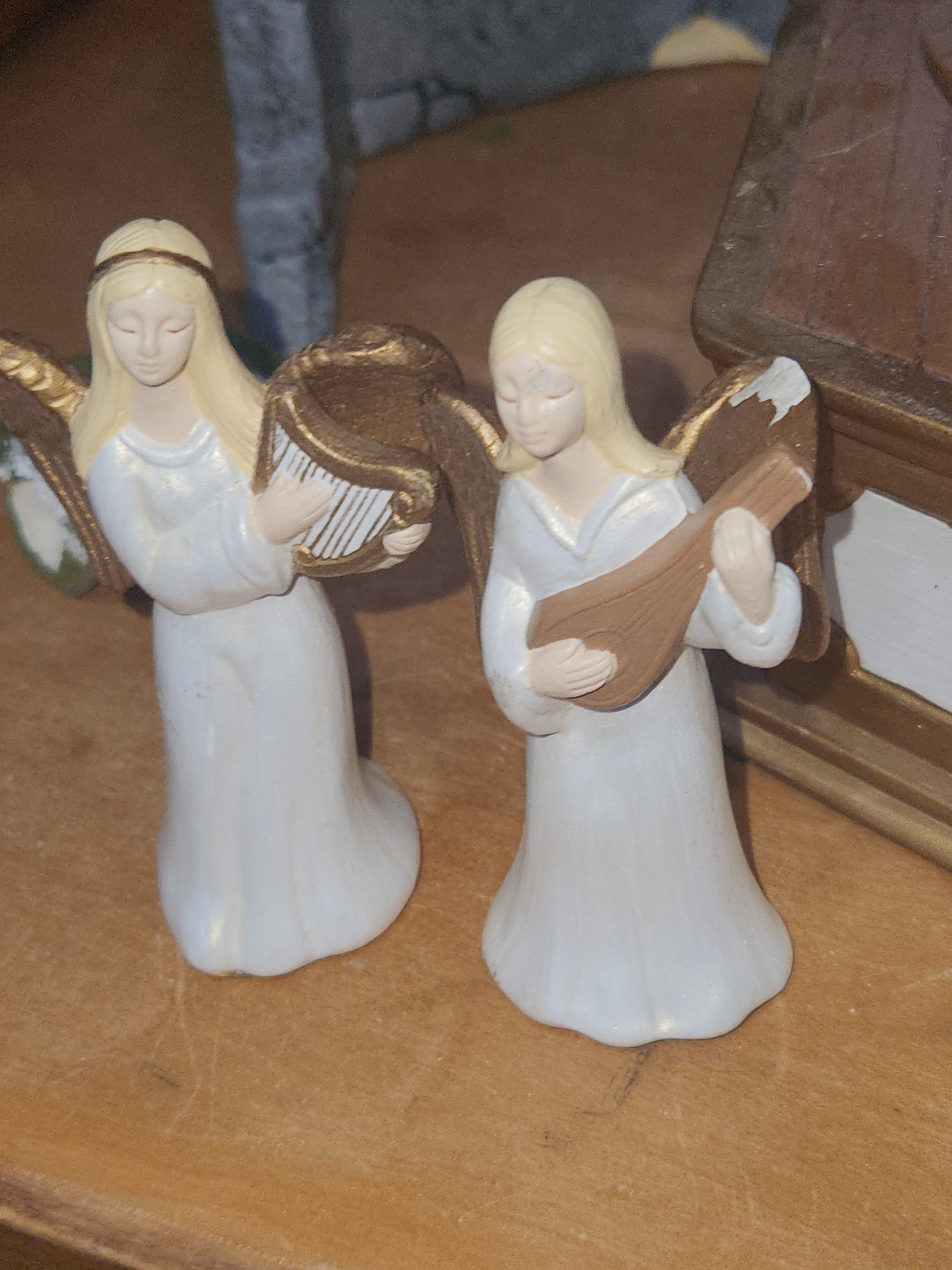 Vintage Ceramic Nativity Made From Scioto Mold AS IS Music Box Does Not Work