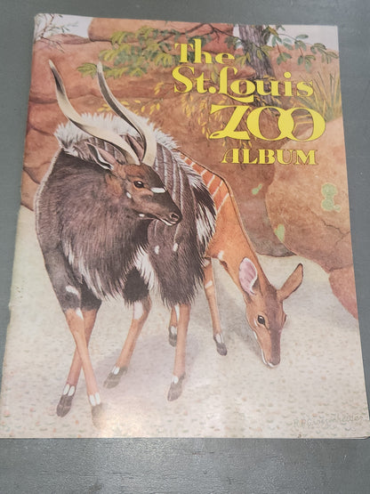 Vintage St. Louis Zoo Album Souvenir Animal Photos and Information, Map 1950 bk98