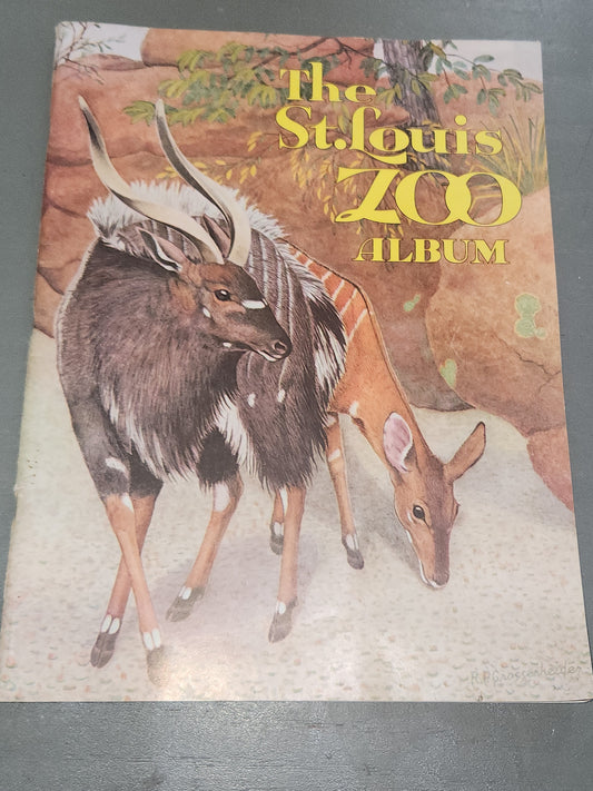 Vintage St. Louis Zoo Album Souvenir Animal Photos and Information, Map 1950 bk98