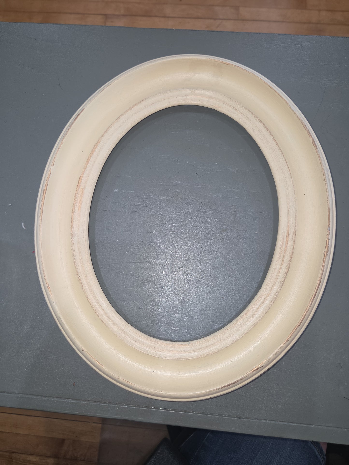 Antique Wooden Oval Photo Frame