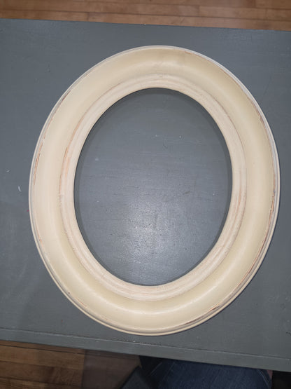 Antique Wooden Oval Photo Frame