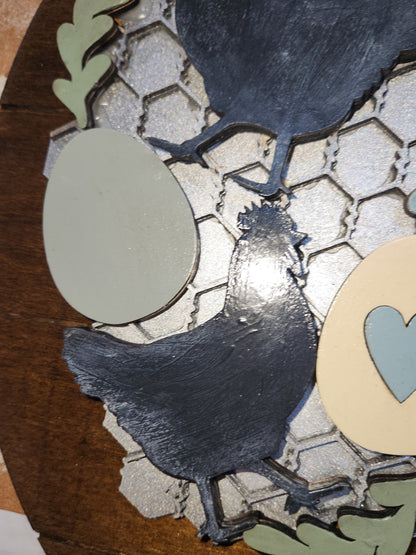 Chicken and Chicken Wire Insert for Interchangeable Pot Spilling Door Sign *Sign Sold Seperately* pi37