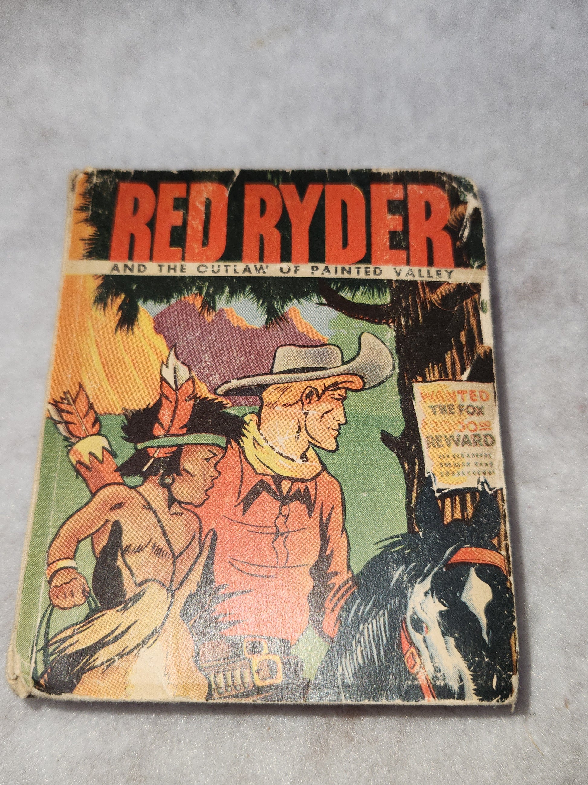 Vintage Big Little Book Better Little Book Red Ryder and the Outlaw of Painted Valley missing pages for decor