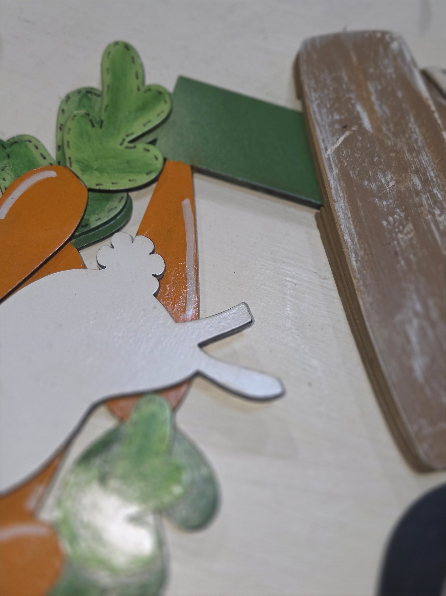 Bunny and Carrots Spring Easter Insert for Interchangeable Pot Spilling Door Sign *Sign Sold Seperately*