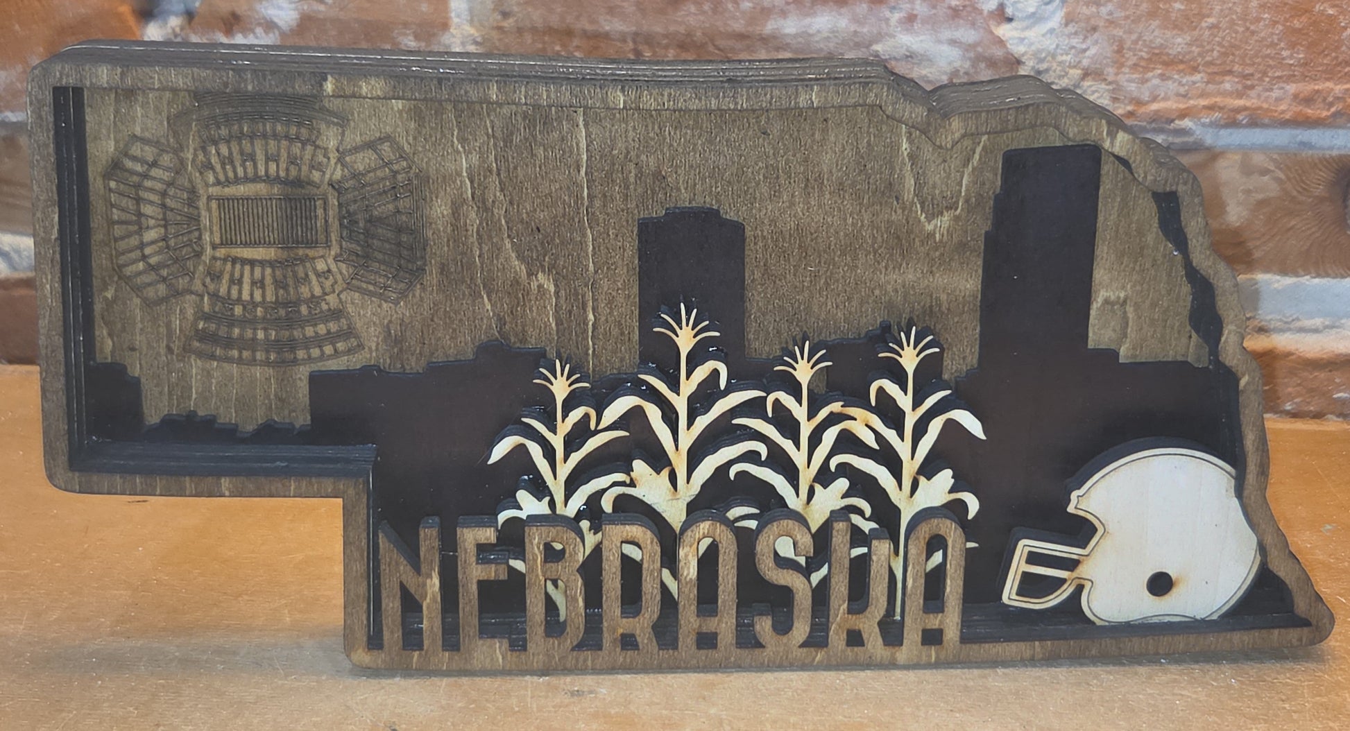 Layered Nebraska Shelf Sitter Larger neb11