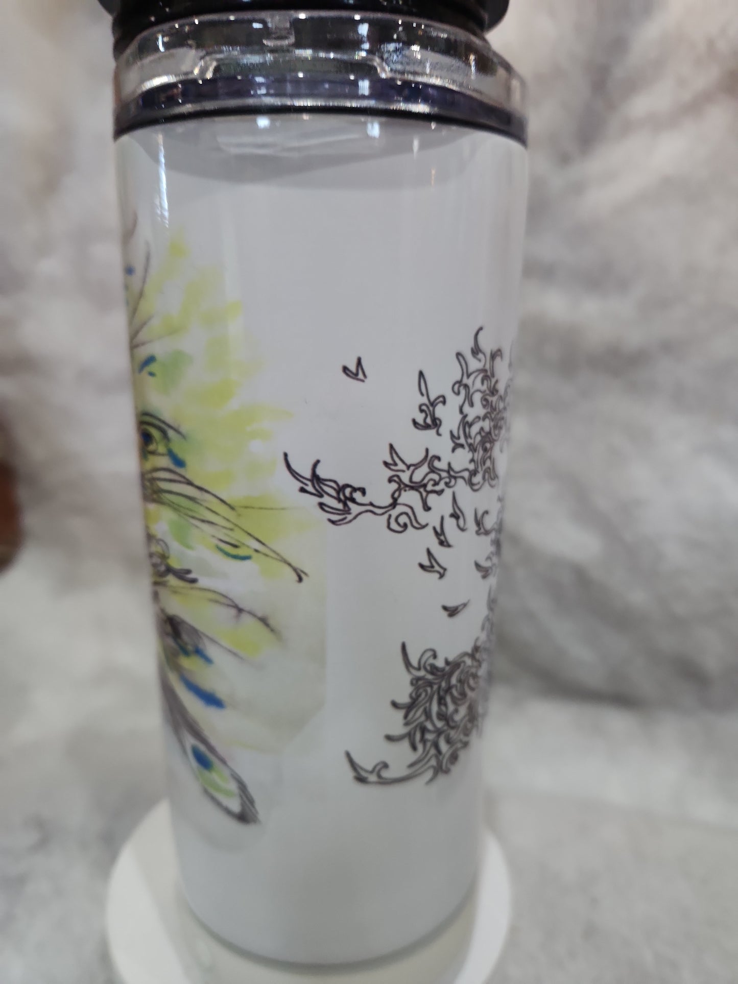 17 Oz Speaker, can cooler & Tumbler Peacock stp1