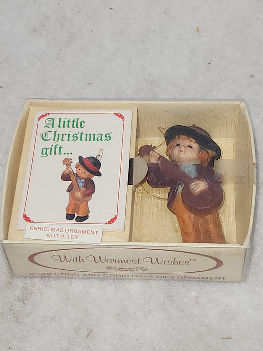 Vintage Bradford A Little Christmas Gift Greeting and Ornament 1986