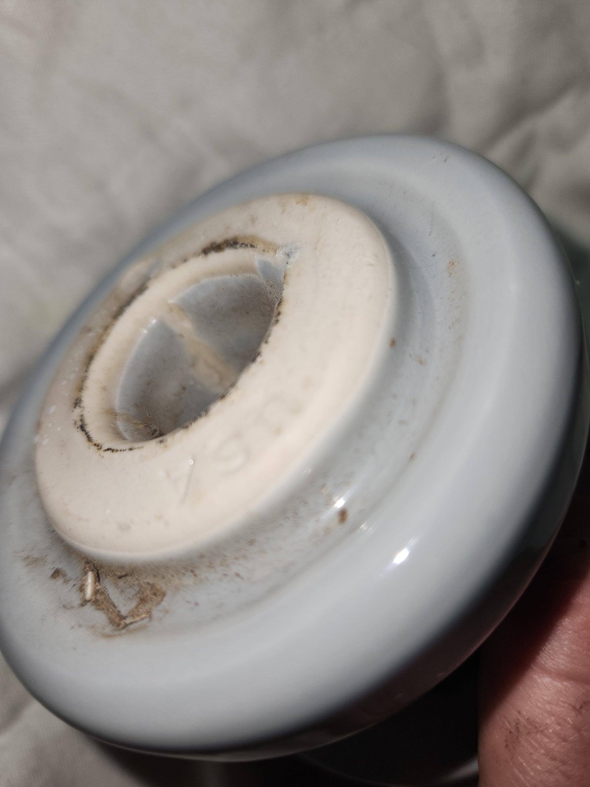 Vintage Brown Porcelain Insulator