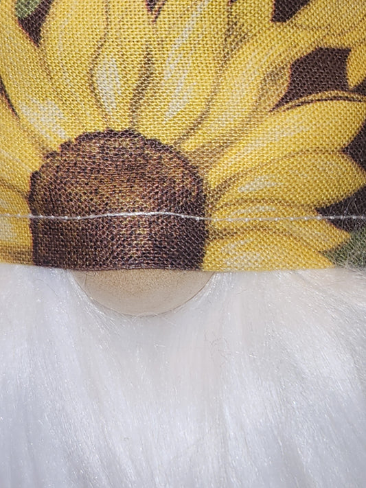 7" Gnome Sunflower Hat Brown Body gn12