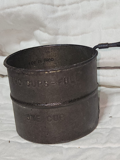 Vintage Manual Hand Held Flour Sifter one cup two cups full made in USA kit227