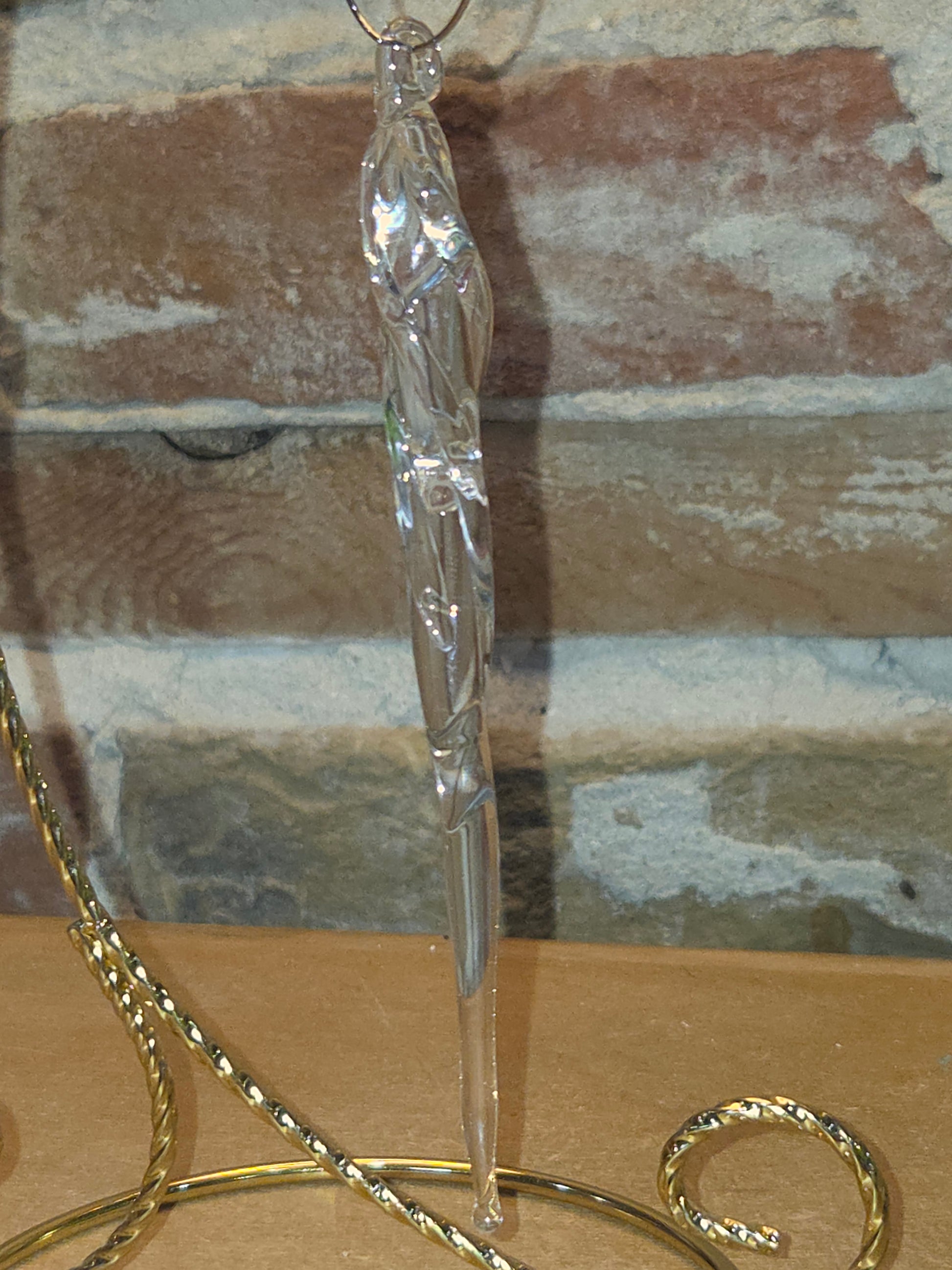 Glass icicles made by Burglund Studios in North Platte, Nebraska