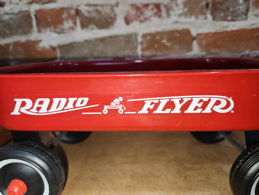 Vintage Radio Flyer Miniature Metal Wagon 12 3/4" x 7 3/4" vt65