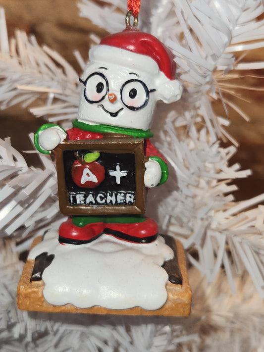 S'Mores Marshmallow Teacher Appreciation Ornament mo1