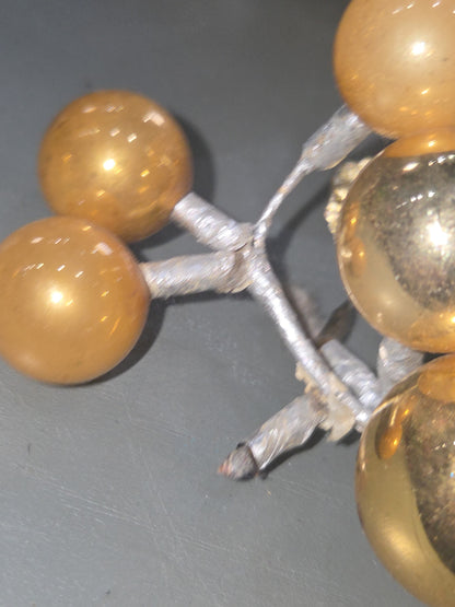 Vintage Mercury Glass Grape Cluster Ornament With Spare for Parts mg902