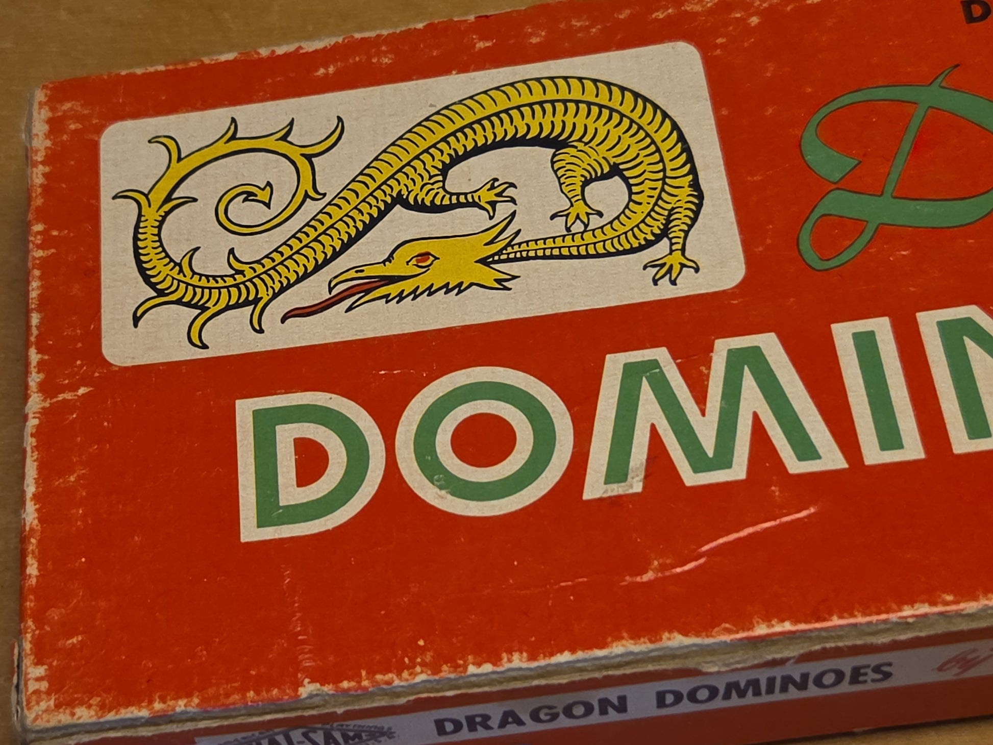 Vintage Dragon Dominoes Double Nine Set No. 920 Halsam AS IS 920